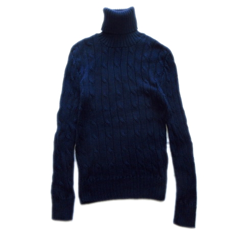 美品 ラルフローレン RALPH LAUREN タートルネック ケーブルニット 