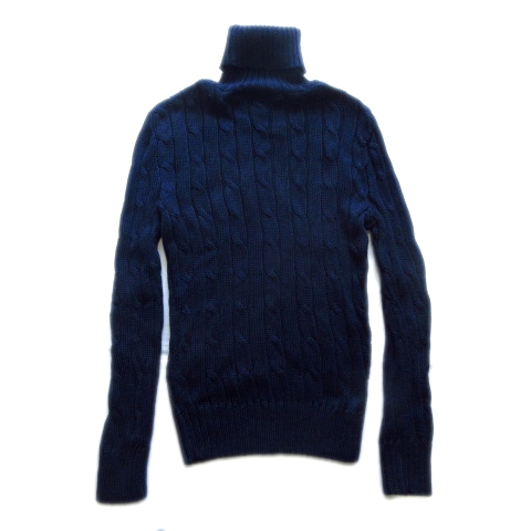 美品 ラルフローレン RALPH LAUREN タートルネック ケーブルニット