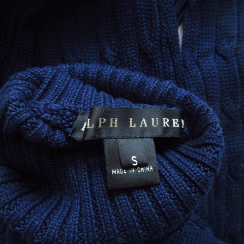 美品 ラルフローレン RALPH LAUREN タートルネック ケーブルニット