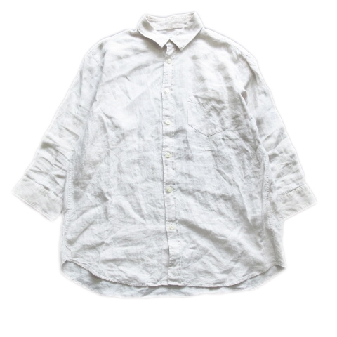 アーバンリサーチ ドアーズ Urban Research Doors Linen 7分袖shirts リネン シャツ カットソー 無地 40 グレー系 メンズ ５ 026 ベクトルパーク