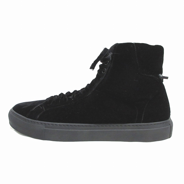 ジバンシィ Givenchy ベロア ハイカット スニーカー シューズ ベルベット レザー 靴 41 黒 ブラック メンズ ４ メンズ 026 ベクトルパーク