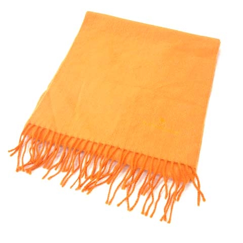 プライベートレーベル Private Label マフラー ストール フリンジ ロゴ 刺繍 オレンジ レディース ５ 026 ベクトルパーク