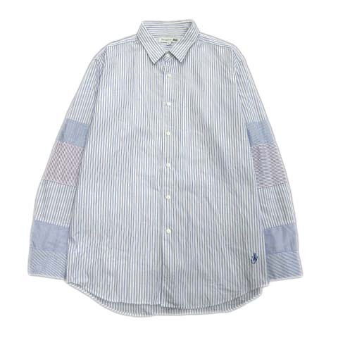 ユニクロ Uniqlo Jwアンダーソン J W Anderson ストライプ シャツ カットソー 長袖 L 青 白 メンズ ５ 026 ベクトルパーク