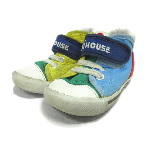 ミキハウス Mikihouse レザー キャンバス 切替 ハイカット ベビー スニーカー シューズ 靴 ロゴ 6n 13 5cm マルチ キッズ 子供 ５ キッズ 026 ベクトルパーク