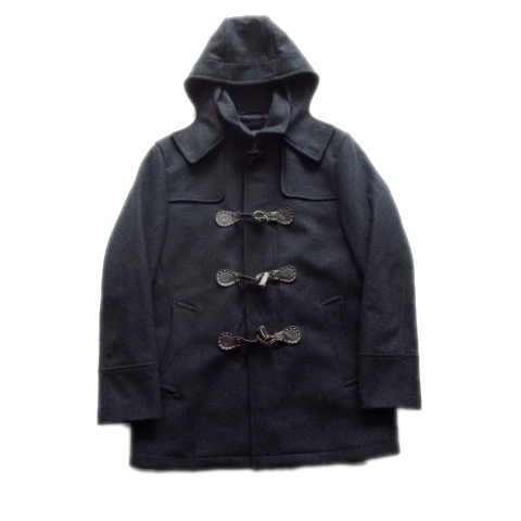 未使用品 23区homme オム オンワード樫山 ダッフル コート ジャケット ブルゾン フード ミドル セミロング ウール100 ビジネス 中綿 46 グレー メンズ ６ 026 ベクトルパーク