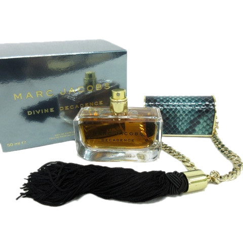 ほぼ未使用品 マークジェイコブス Marc Jacobs Divine Decadence ディバインデカダンス オードパルファム 香水 フレグランス パイソン柄チェーン付き 50ml メンズ レディース ６ 026 ベクトルパーク