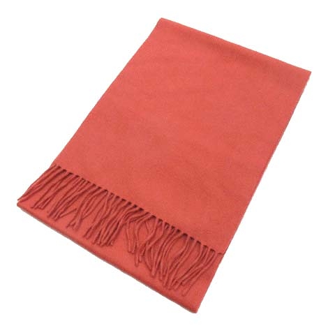 美品 B Y ユナイテッドアローズ Beauty Youth ビューティー ユース By ソリッド カシミヤ マフラー ストール フリンジ オレンジ メンズ レディース 026 ベクトルパーク