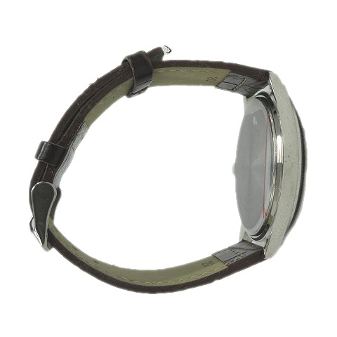 未使用品 リーガル Regal ジャンク 腕時計 クォーツ クロコ 型押し ベルト 電池切れ シルバー ブラウン メンズ ６ メンズ 026 ベクトルパーク