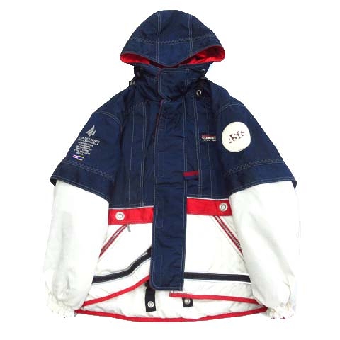 デサントclub Descente Active Snow Gear スキーウェア コート ジャケット ブルゾン アウター S 青 赤 白 メンズ ６ 026 ベクトルパーク