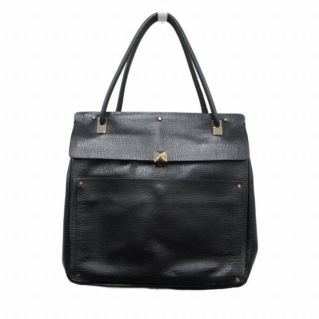 ガラヴァーニ ロックスタッズハンドバッグ ブラック 美品 VALENTINO
