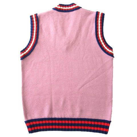 美品 グッチ GUCCI スカル フラワー 花柄 総柄 チルデンニット ベスト 