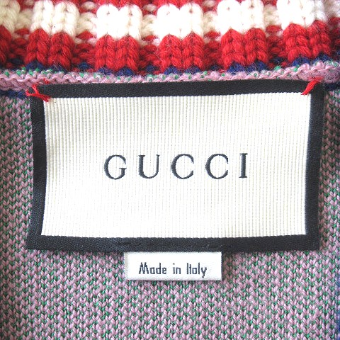 美品 グッチ GUCCI スカル フラワー 花柄 総柄 チルデンニット ベスト 