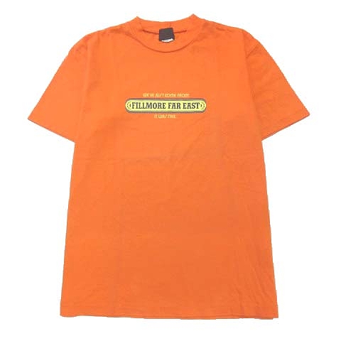 タケオキクチ Takeo Kikuchi プリント Tシャツ カットソー クルーネック 半袖 M オレンジ レディース ８ 026 ベクトルパーク
