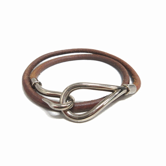 エルメス Hermes ジャンボ チョーカー 2連 ブレスレット バングル レザー 革 アクセサリー ジュエリー 茶 ブラウン シルバー レディース メンズ 8 026 ベクトルパーク エルメス Hermes ジャンボ チョーカー 2連 ブレスレット バングル レザー 革 アクセサリー ジュエリー 茶 ブラウン シルバー レディース メンズ 8 026 ベクトルパーク