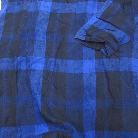 グローバルワーク Global Work チェック フレンチリネン ワンピース カットソー 五分袖 L ブルー ネイビー レディース 9 026 ベクトルパーク グローバルワーク Global Work チェック フレンチリネン ワンピース カットソー 五分袖 L ブルー ネイビー レディース 9 026 ベクトルパーク