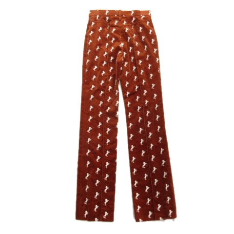 未使用品 18SS クロエ CHLOE リトルホース ベルベット パンツ 