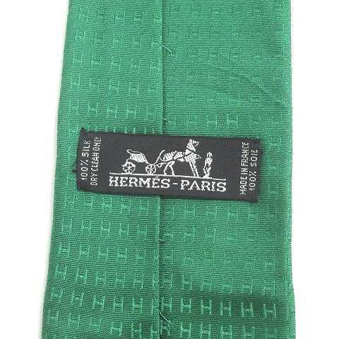 エルメス HERMES シルク H柄 総柄 ネクタイ レギュラータイ ビジネス 