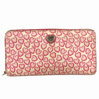 コーチ Coach 総柄 ハート レザー 長財布 ラウンド ウォレット ピンク レディース 11 026 ベクトルパーク