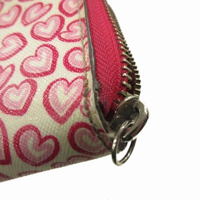 コーチ Coach 総柄 ハート レザー 長財布 ラウンド ウォレット ピンク レディース 11 026 ベクトルパーク