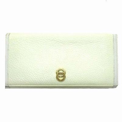 ブルガリ Bvlgari ドッピオトンド ゴールド ダブルリング レザー 長財布 二つ折り ウォレット アイボリー レディース 026 ベクトルパーク