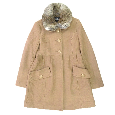 ジルスチュアート Jill Stuart ラビットファー ウール ステンカラー コート ジャケット ブルゾン 125 サイズs ベージュ レディース 12 レディース 026 ベクトルパーク
