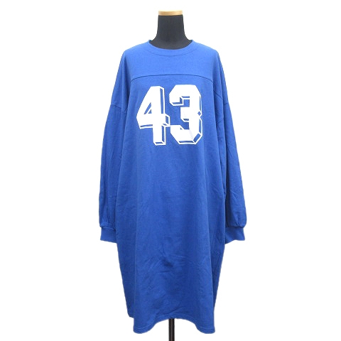 未使用品 アーバンリサーチ Urban Research ナンバリング プリント カット ワンピース カットソー Wh94 26m001 サイズf 青 ブルー レディース 12 レディース 026 ベクトルパーク