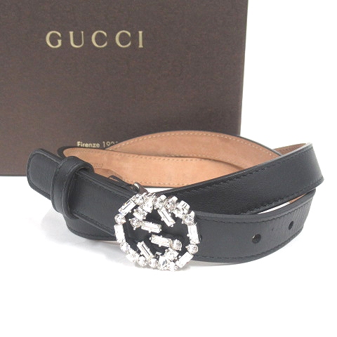 返品送料無料】 GUCCI グッチ ベルト バックル ビジュー レディース