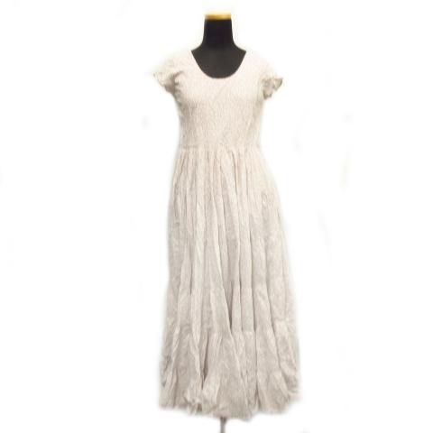 訳あり カットソー ワンピース フレア 草原の虹のドレス Mariha マリハ ボタニカル レディース １ ピンク 36 マキシ丈 ロング 花柄 総柄 ワンピース