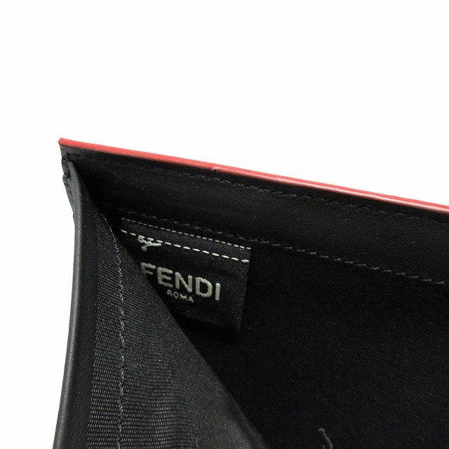 未使用品 2018年 フェンディ FENDI モンスター レザー 二つ折り 財布