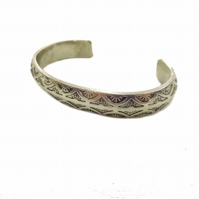 ビームスハート Beams Heart バングル ブレスレット 総柄 刻印 アクセサリー シルバー メンズ ６ 026 ベクトルパーク