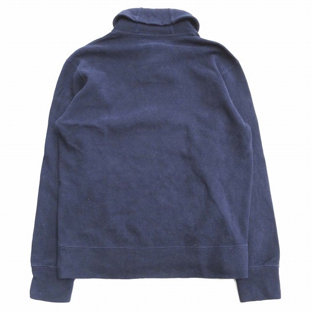 ポロ ラルフローレン Polo Ralph Lauren ショールカラー コットン ニット トレーナー カットソー ロゴ 刺繍 長袖 M 紺 ネイビー メンズ ６ メンズ 026 ベクトルパーク