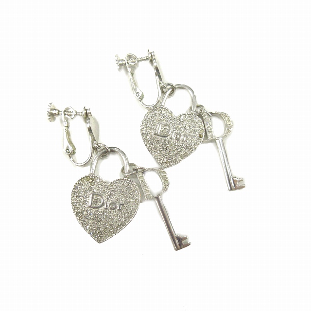 クリスチャンディオール Christian Dior ハートカデナ キー イヤリング  