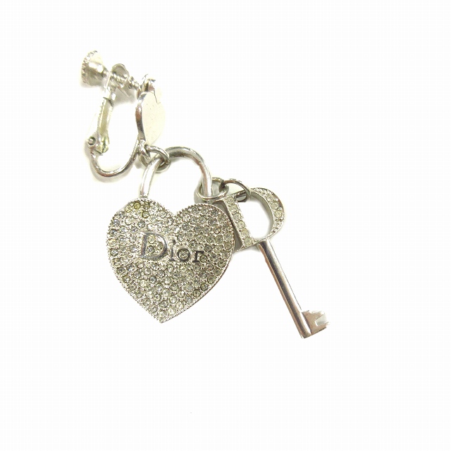 クリスチャンディオール Christian Dior ハートカデナ キー イヤリング  