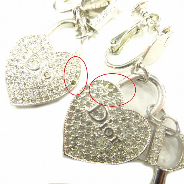 クリスチャンディオール Christian Dior ハートカデナ キー イヤリング  
