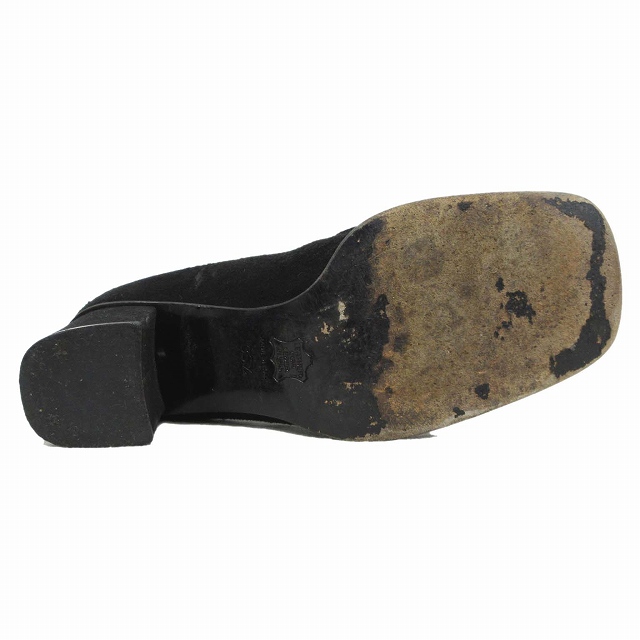 フェンディ FENDI スエード レザー ローファー パンプス チャンキー  