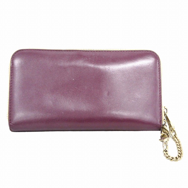 クロエ CHLOE レザー チェーン バイカラー 長財布 小銭入れ ロング 