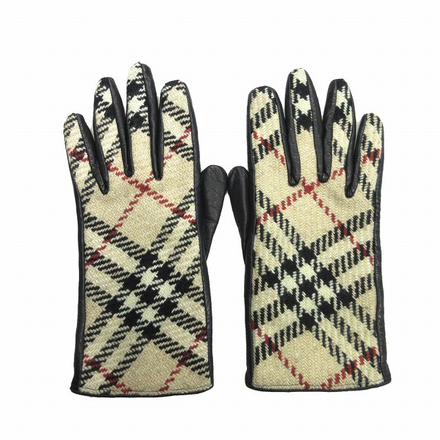 美品 バーバリー ロンドン BURBERRY LONDON ノバチェック レザー 