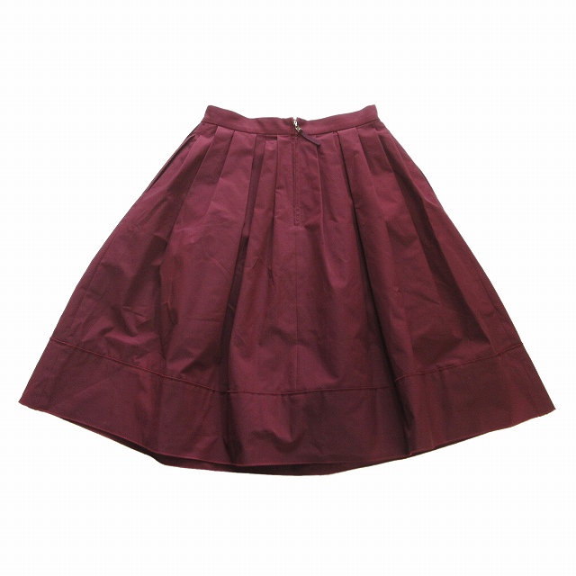 エムプルミエ ブラック M-Premier BLACK フレア スカート バックジップ  