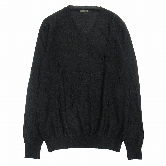 Bottega Veneta 黒 Vネック 長袖セーター 【公式通販】
