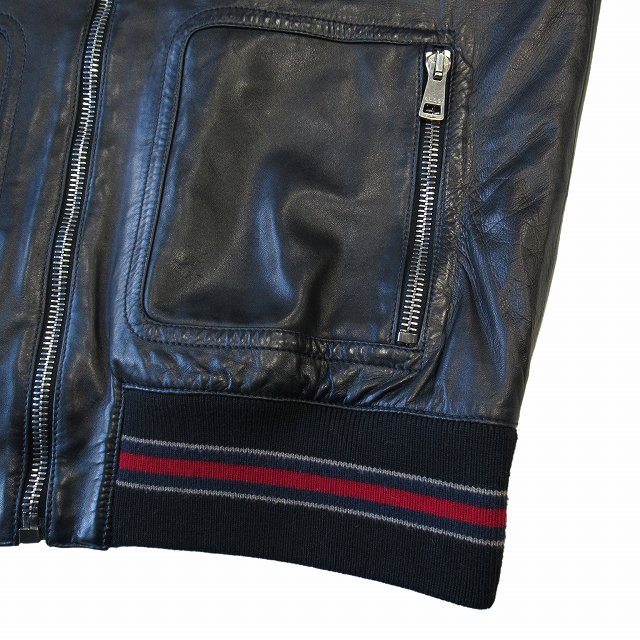 グッチ GUCCI by TOM FORD トムフォード期 レザー ジャケット ブルゾン 