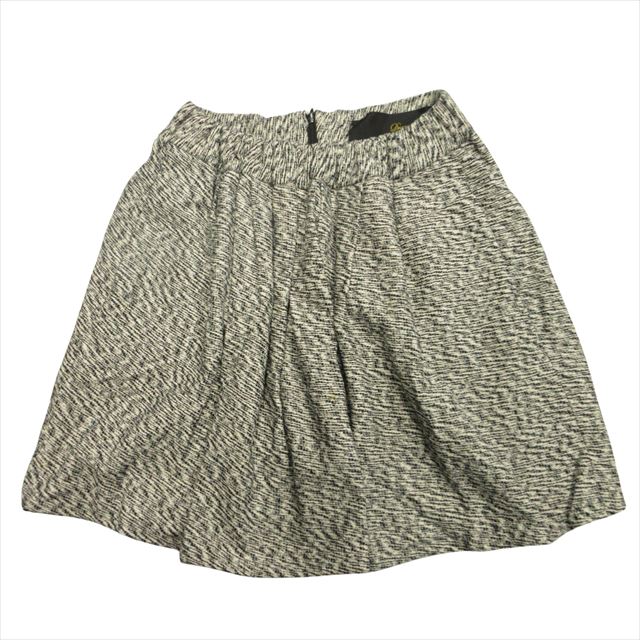 ドゥロワー Drawer シルク ギャザー フレア スカート ミニ イージー 36  