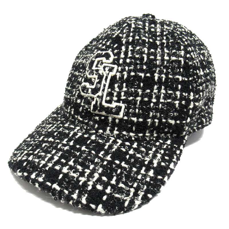 未使用品 サンローラン パリ SAINT LAURENT PARIS SL ロゴ ツイード 