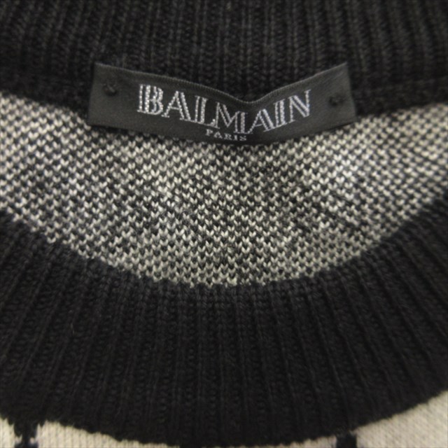 バルマン BALMAIN ショルダーボタン ニット セーター 金ボタン 肩 