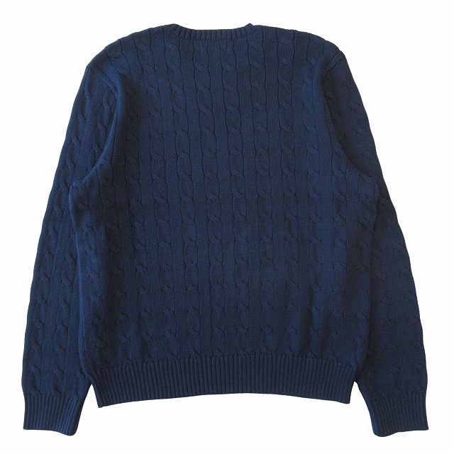 POLO RALPH LAUREN ネイビー ケーブルニットセーター XL Polo by Ralph Lauren ネイビー ケーブルニットセーター XL