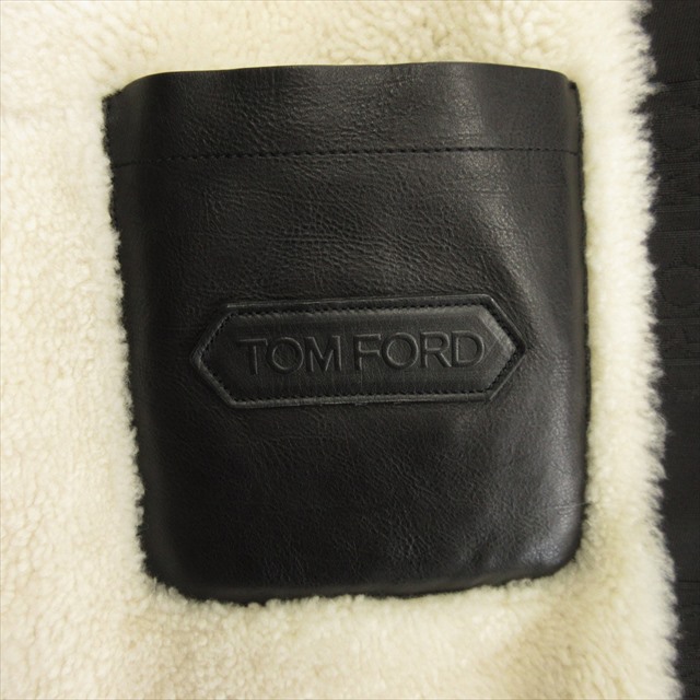 国内品 グッチ トムフォード リアルムートン ボンバージャケット ブラック 50 GUCCI (グッチ) トムフォード期 アナグマファー ボンバー