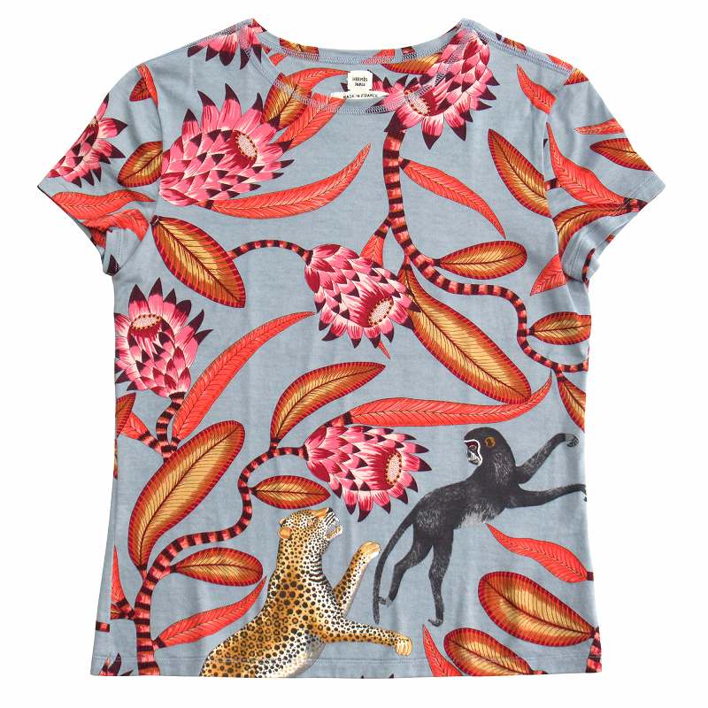 エルメス HERMES レオパード カットソー Tシャツ 34 エルメス HERMES レオパード カットソー Tシャツ 34
