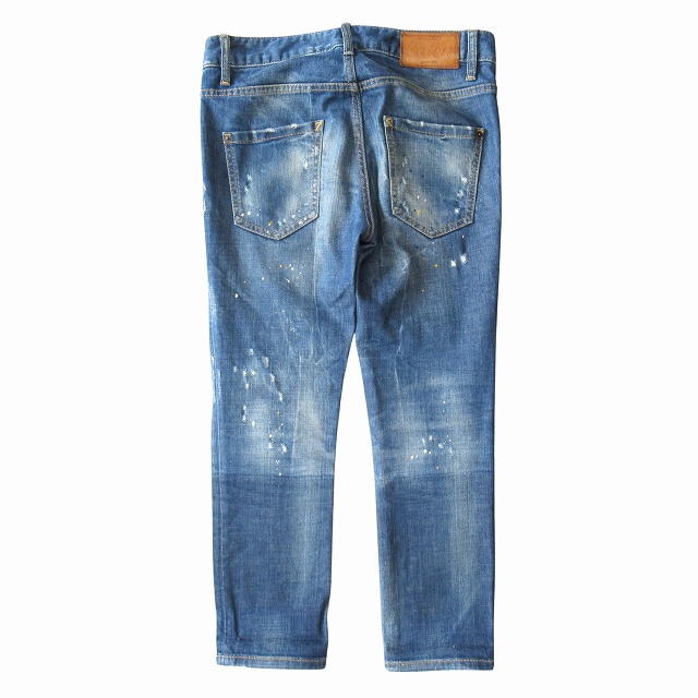 17SS ディースクエアード DSQUARED2 デニム スリム パンツ ダメージ 