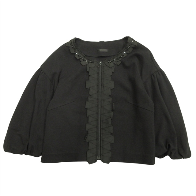 極美品 トゥービーシック TO BE CHIC ジャケット ブルゾン リボン 