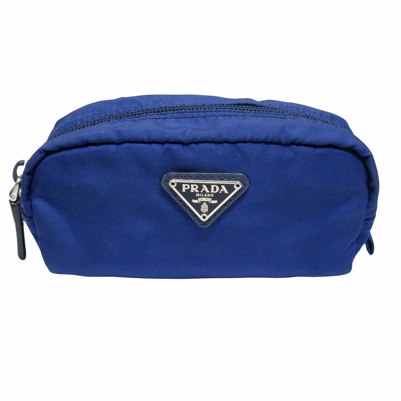美品✨ PRADA プラダ ナイロン レザー 三角プレート ポーチ ブルー系 楽天市場】PRADA プラダ 水色 ブルー系 ナイロン ポーチ