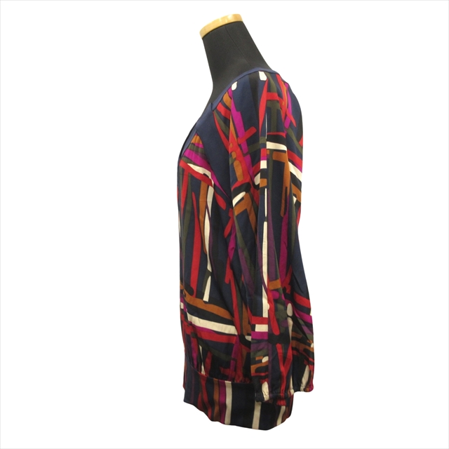 DIANE von FURSTENBERG - ダイアン フォン ファステンバーグ ☆ 総柄 シルク カットソー 2 ビジュー付 ダイアンフォンファステンバーグDIANE VON FURSTENBERG シルク